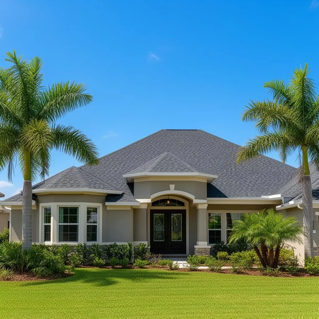Techo de tejas asfálticas arquitectónicas en una casa de Florida